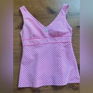 🩷 Lily Pulitzer Pink Gingham Tank 🩷
